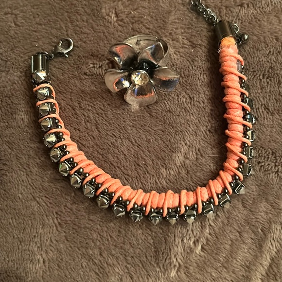 Bracelet and adjustable ring - Picture 1 of 2